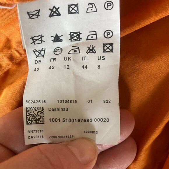 Hugo Boss Belted Orange Shirt Dress - Picture 5 of 6